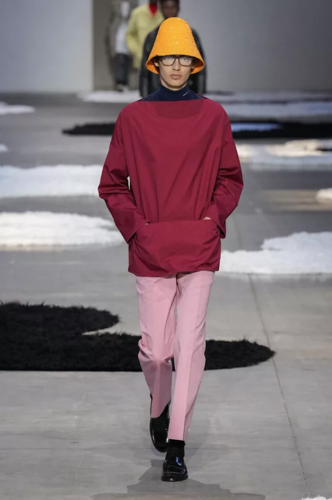 Male model walks the runway at Prada SS26 at Milan Fashion Week